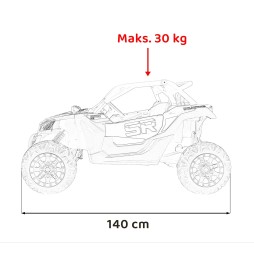 Buggy SR SUPER 66 dla dzieci - żółty, zabawka elektryczna