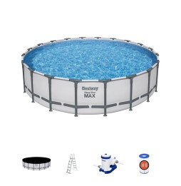 Piscină cu cadru 20ft 610x132 cm steelpro bestway