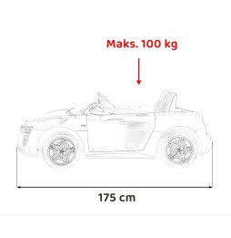 Audi spyder r8 lift szary pojazd dla dzieci