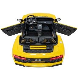 Audi Spyder R8 LIFT - żółty pojazd zabawkowy dla dzieci