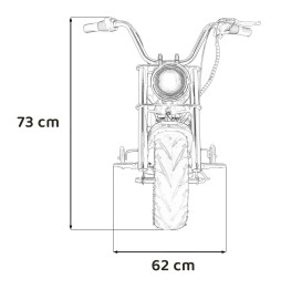 Motorek chopper warrior czerwony dla dzieci - zabawka