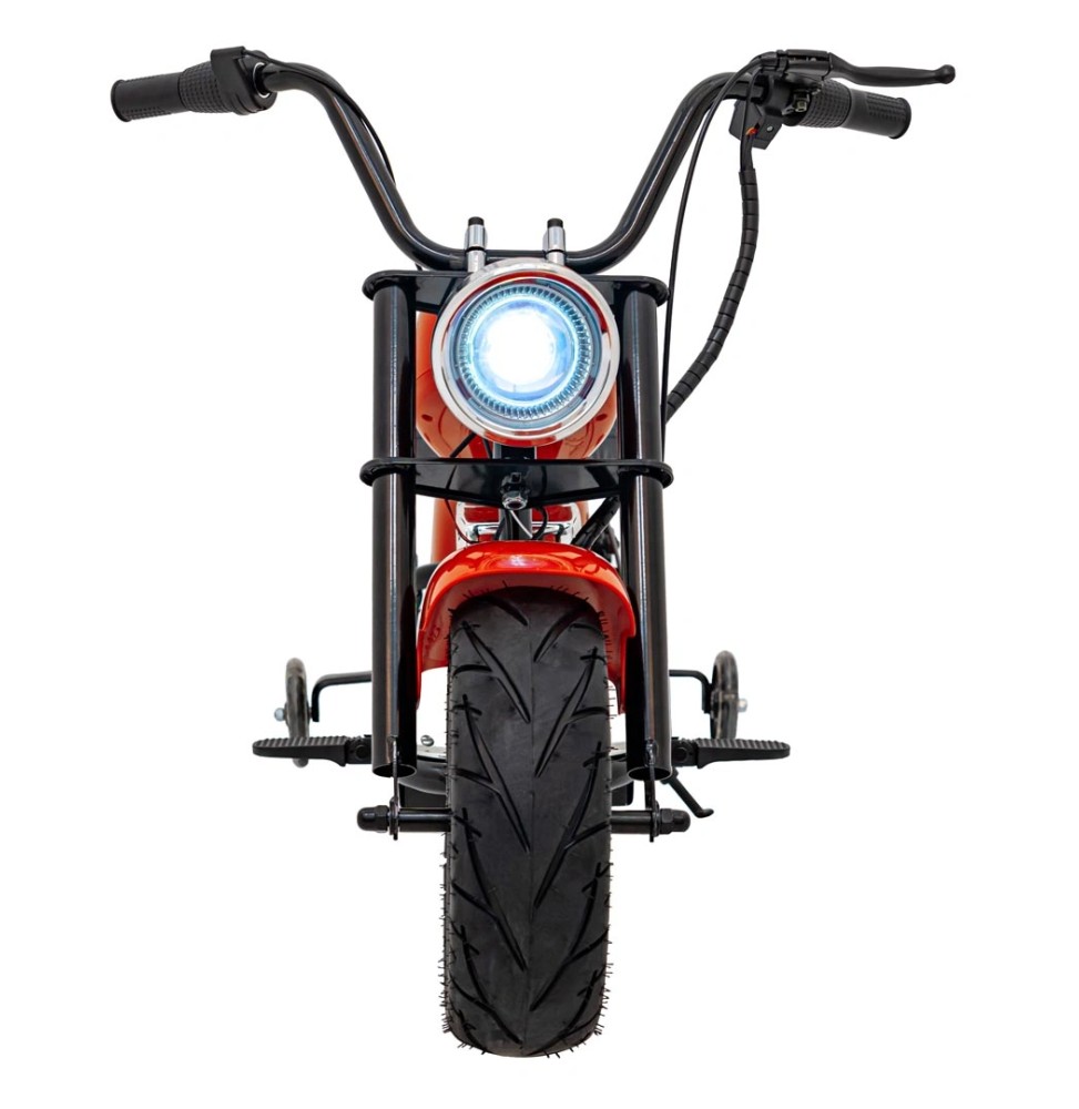 Motocicletă chopper warrior portocalie pentru copii