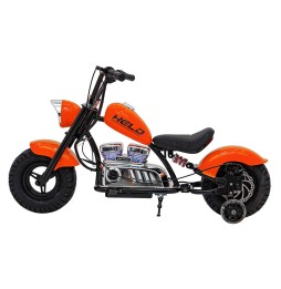 Motocicletă chopper warrior portocalie pentru copii