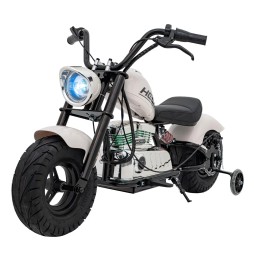 White Chopper Warrior Motorcycle for Kids