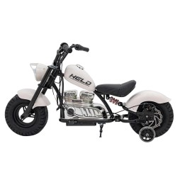 Motocicletă chopper warrior albă pentru copii