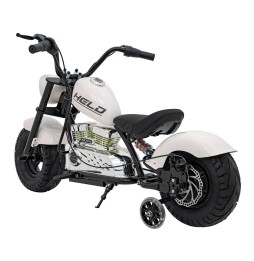 White Chopper Warrior Motorcycle for Kids