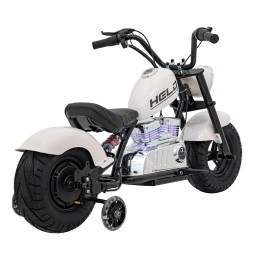 White Chopper Warrior Motorcycle for Kids