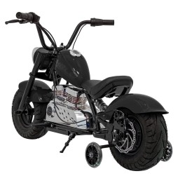 Motocicleta chopper warrior neagră pentru copii - 350W