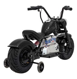 Motocicleta chopper warrior neagră pentru copii - 350W