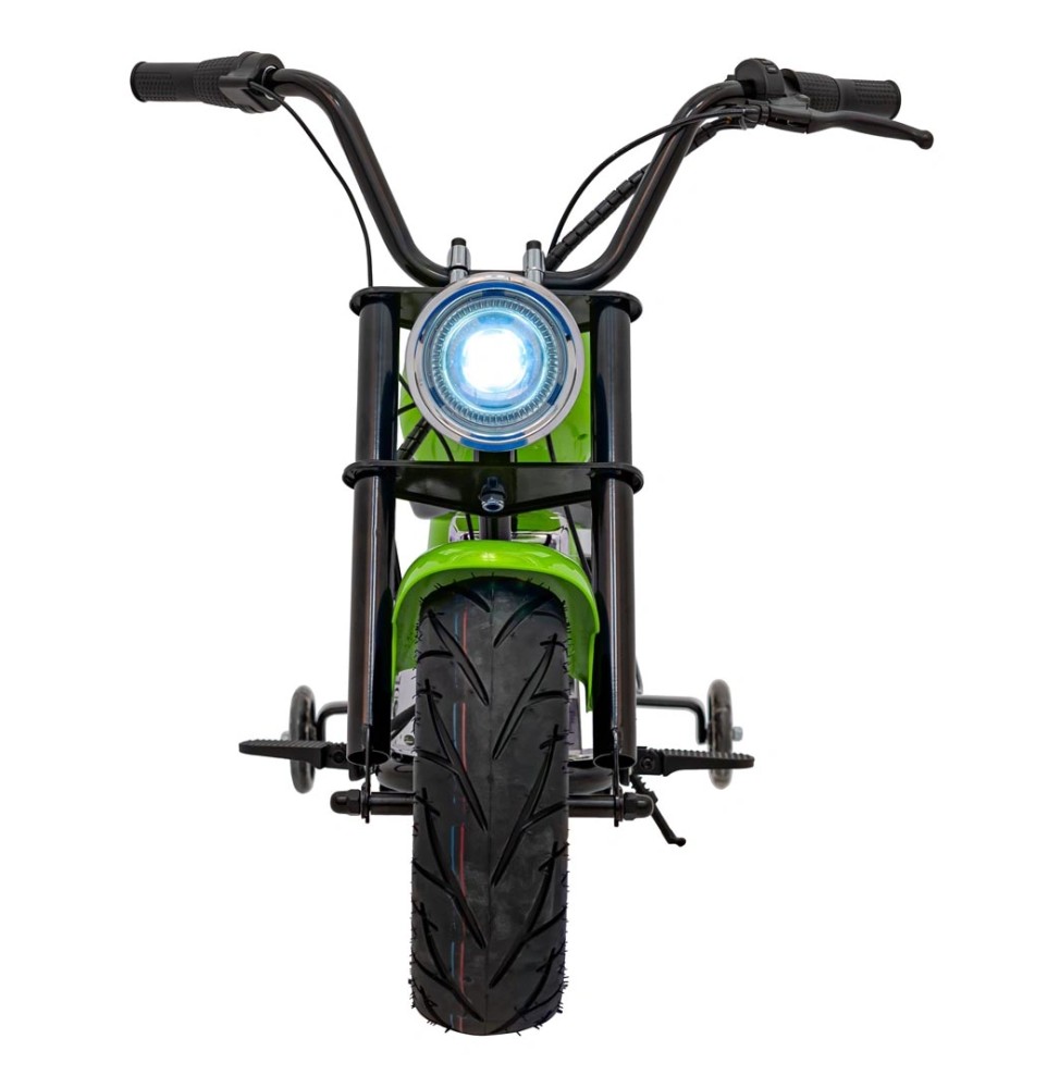 Green Chopper Warrior Motorcycle for Kids