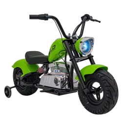 Green Chopper Warrior Motorcycle for Kids