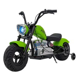 Motocicletă chopper warrior verde pentru copii