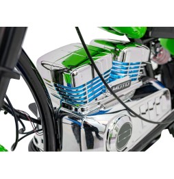 Green Chopper Warrior Motorcycle for Kids