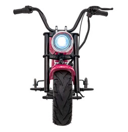 Pink Chopper Motorcycle for Kids with Audio Panel