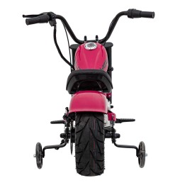 Pink Chopper Motorcycle for Kids with Audio Panel