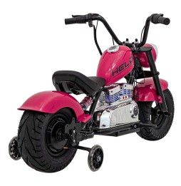 Pink Chopper Motorcycle for Kids with Audio Panel