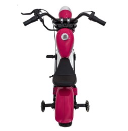 Pink Chopper Motorcycle for Kids with Audio Panel