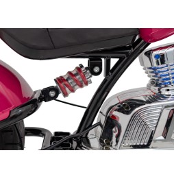 Pink Chopper Motorcycle for Kids with Audio Panel