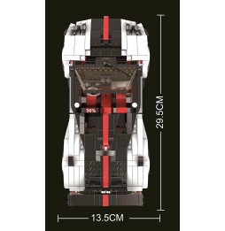 Set blocuri mașinuță sport 960 elemente - alb