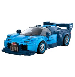 Sports Car Building Block Set 336pcs. Blue