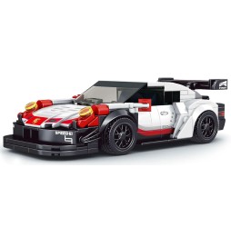 Sports Car Building Set 349pcs. White for Kids