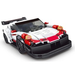 Sports Car Building Set 349pcs. White for Kids