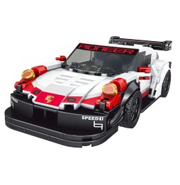 Sports Car Building Set 349pcs. White for Kids