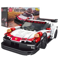 Sports Car Building Set 349pcs. White for Kids