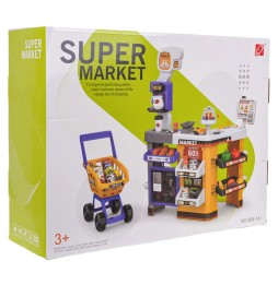 Mega Supermarket with Cart and Accessories