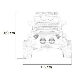 Vehicul off-road CLIMBER rosu cu telecomanda