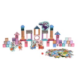 Wooden Castle Block Set for Kids 3+