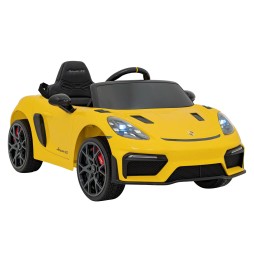 Vehicul Porsche Spyder RS 718 galben pentru copii