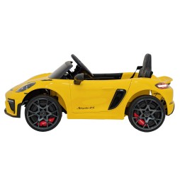 Vehicul Porsche Spyder RS 718 galben pentru copii