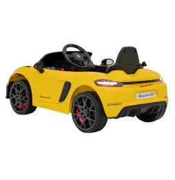 Vehicul Porsche Spyder RS 718 galben pentru copii