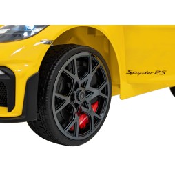 Vehicul Porsche Spyder RS 718 galben pentru copii