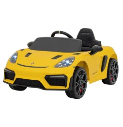 Vehicul Porsche Spyder RS 718 galben pentru copii