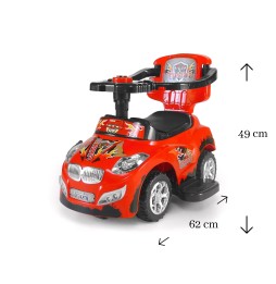 Vehicul Happy Red 3in1 pentru copii