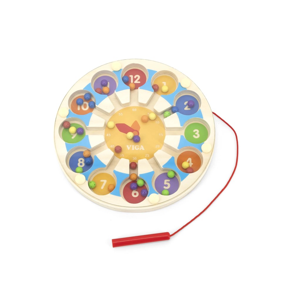 Viga 44560 Magnetic Maze - Clock Toy