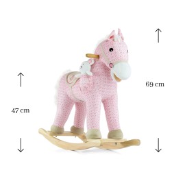 Konik Pony różowy na biegunach