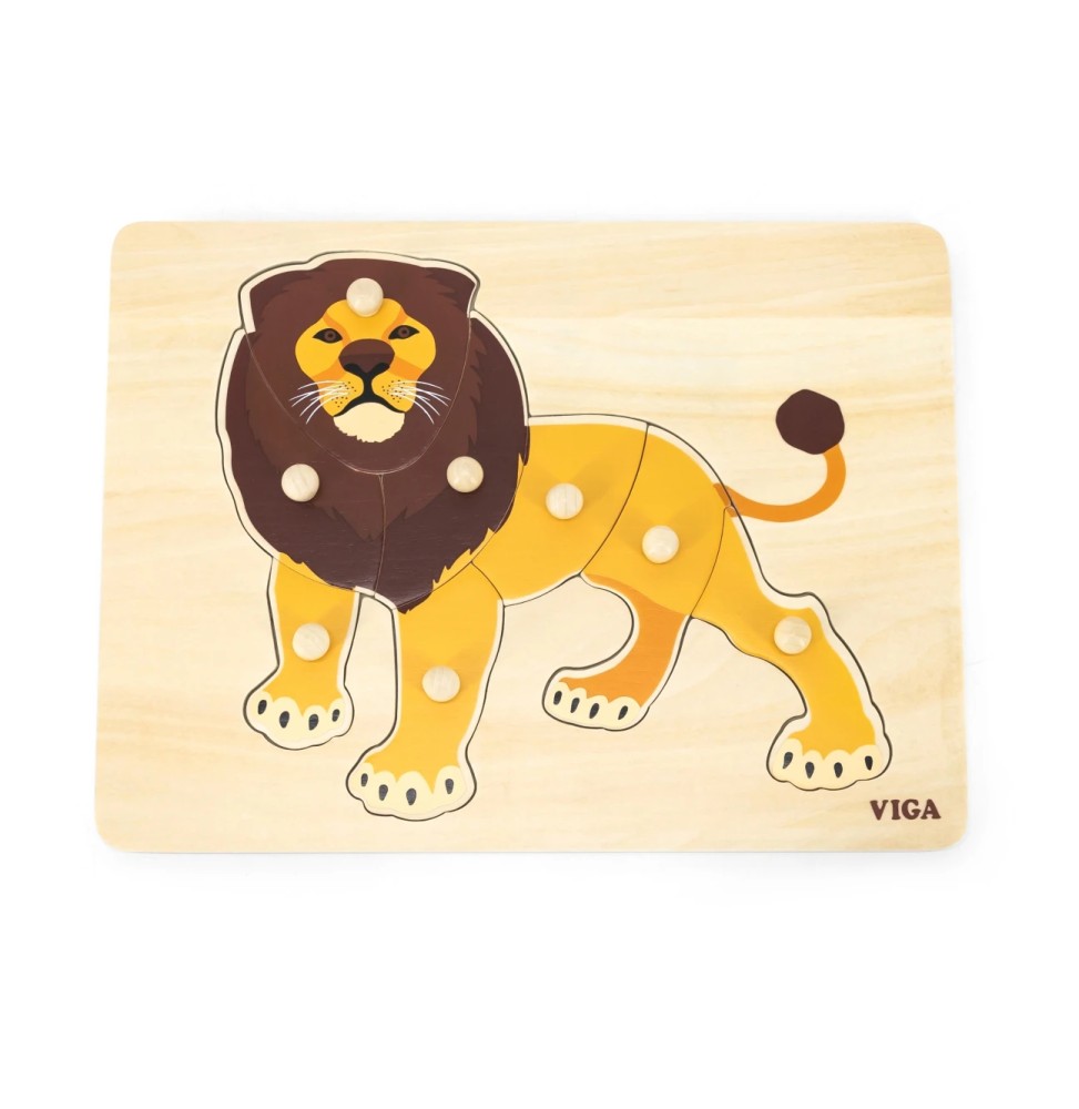 Viga 44602 Lion Puzzle with Handles