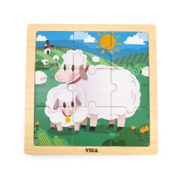 Viga 44622 Puzzle - Owca 9 elementów