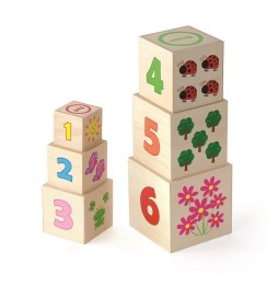 Viga 50392 Educational Pyramid - Wooden Blocks