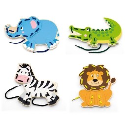 Viga Lacing Toy - Zoo