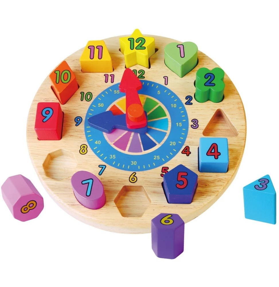 Viga 59235vg Educational Clock Shape Sorter