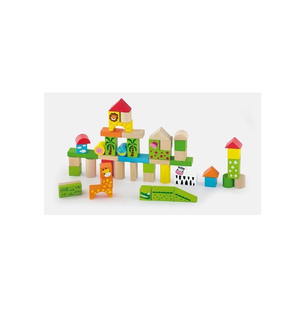 Viga 50286 Building Blocks 50 Pieces - Zoo