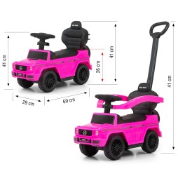 Mercedes G350d Pink Ride-On Toy with Handle