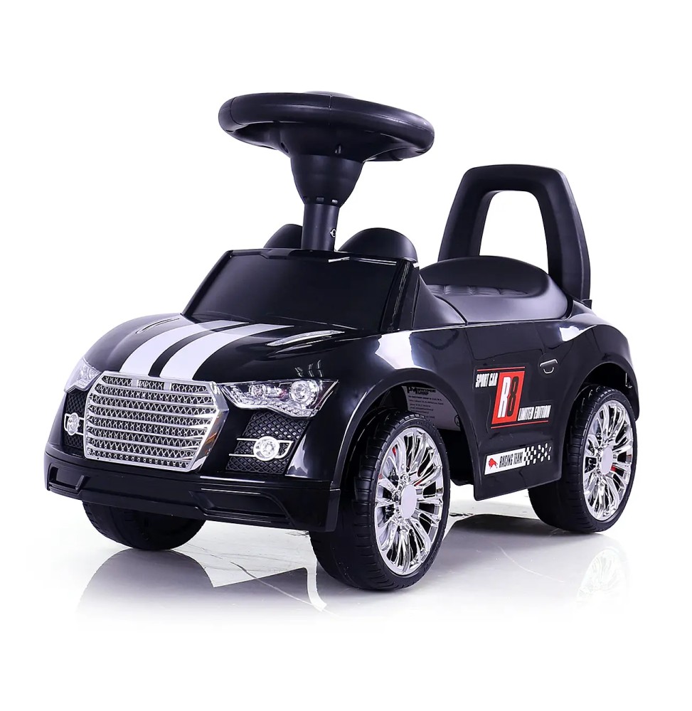 Jeździk Racer Black - Interaktywny Pojazd dla Dzieci