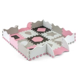 Jolly 3x3 Puzzle Foam Mat - Pink and Grey