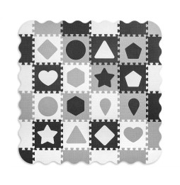 Jolly Foam Puzzle Mat 4x4 Shapes - Grey