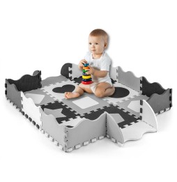 Jolly Foam Puzzle Mat 4x4 Shapes - Grey